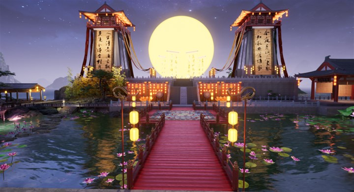 央博中秋云诗会诗月岛（夜晚）