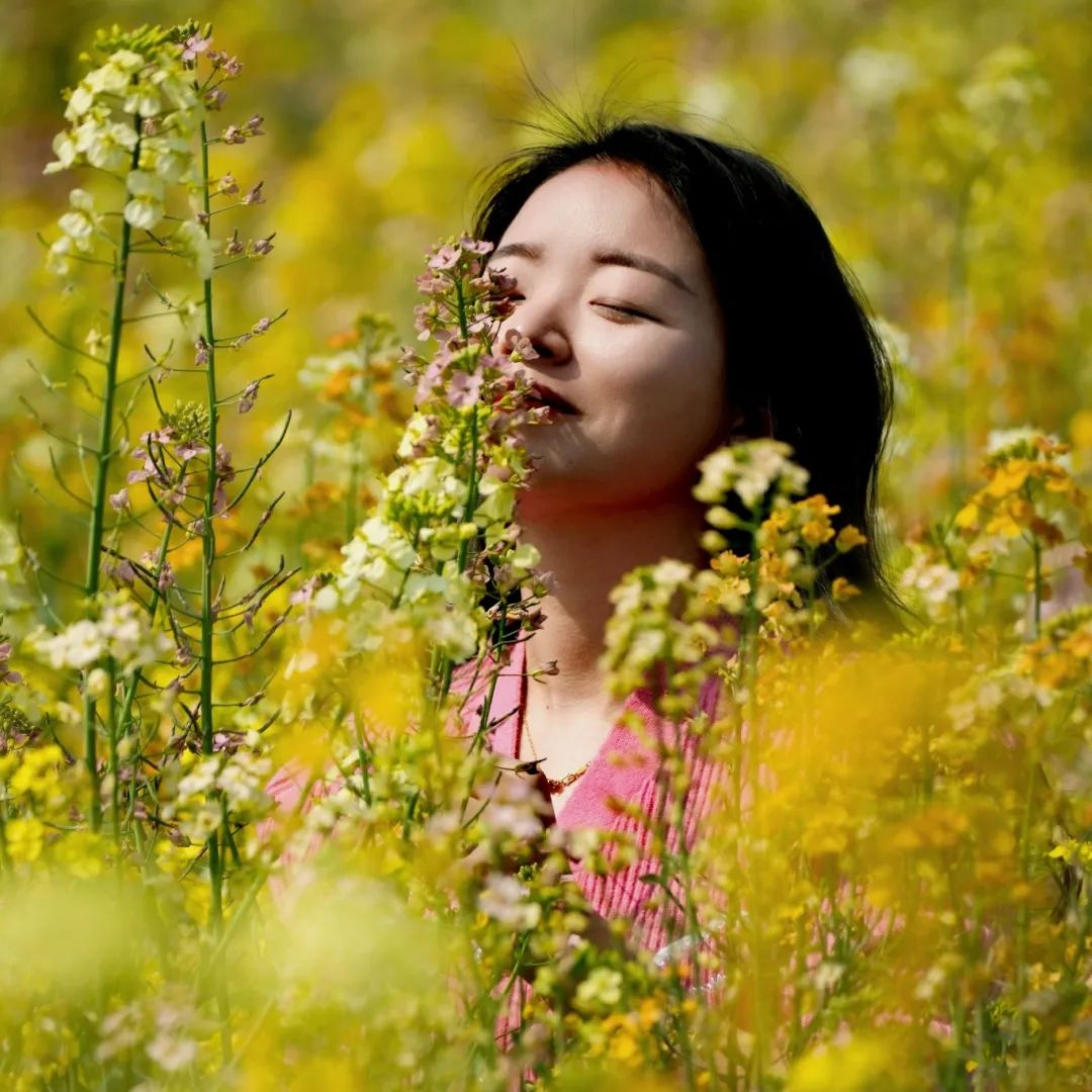 油菜丛中馥郁扬，轻嗅芳蕊醉春阳。戴薇 摄.jpg